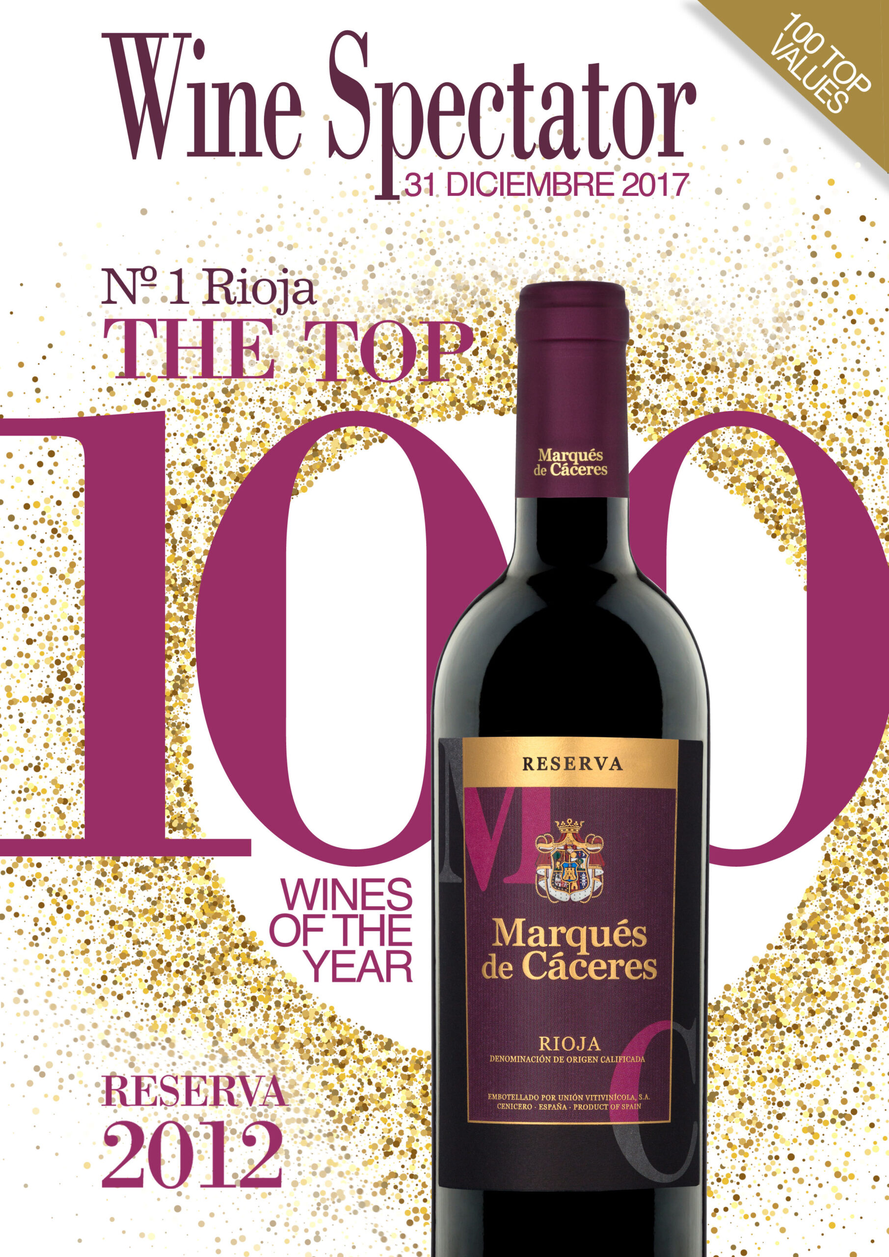 Marqués de Cáceres Nº1 Rioja del TOP 100 del Mundo.