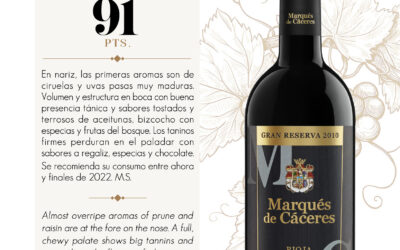 Wine Enthusiast. 91 points Gran Reserva 2010