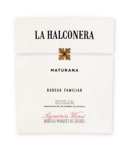 Etiqueta de La Halconera Maturana